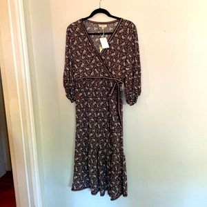 Floral stretch midi dress